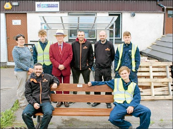 Construction Students Restore Dunoon Benches