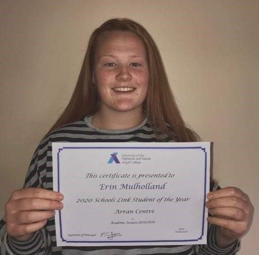 Arran Schools Link Student of the Year 2020
