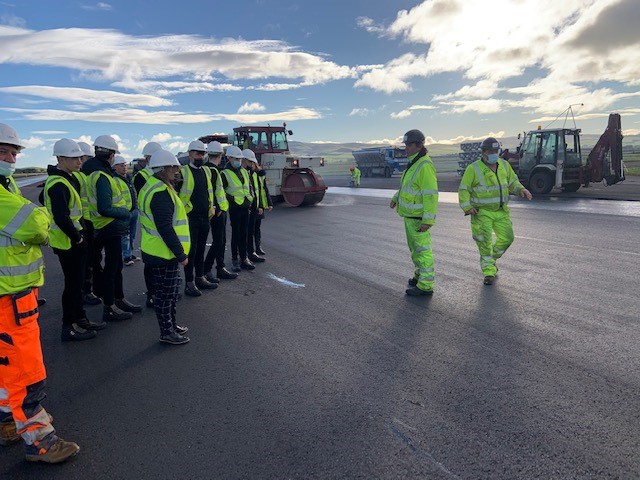 Campbeltown Students Get First-Hand View of Runway Refurbishment Project