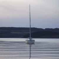 A yacht on a calm sea