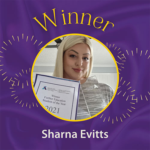 FE Student of the Year 2021, Sharna Evitts