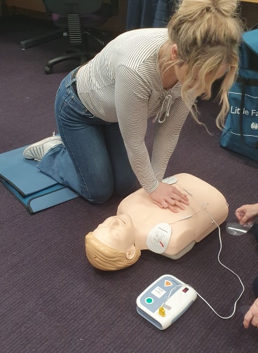 Nursing student gets local First Aid training