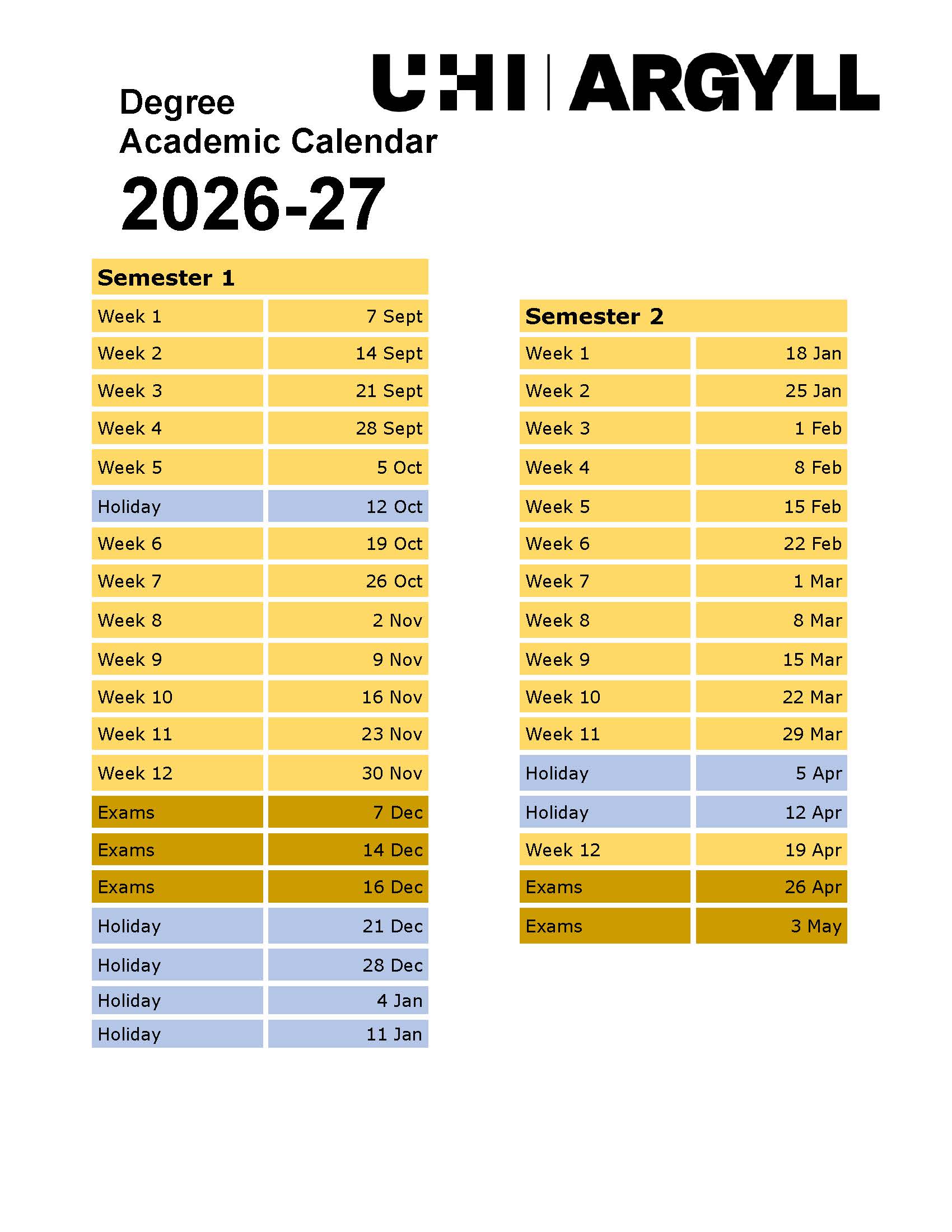 image showing weekly calendar in a table format - download PDF below