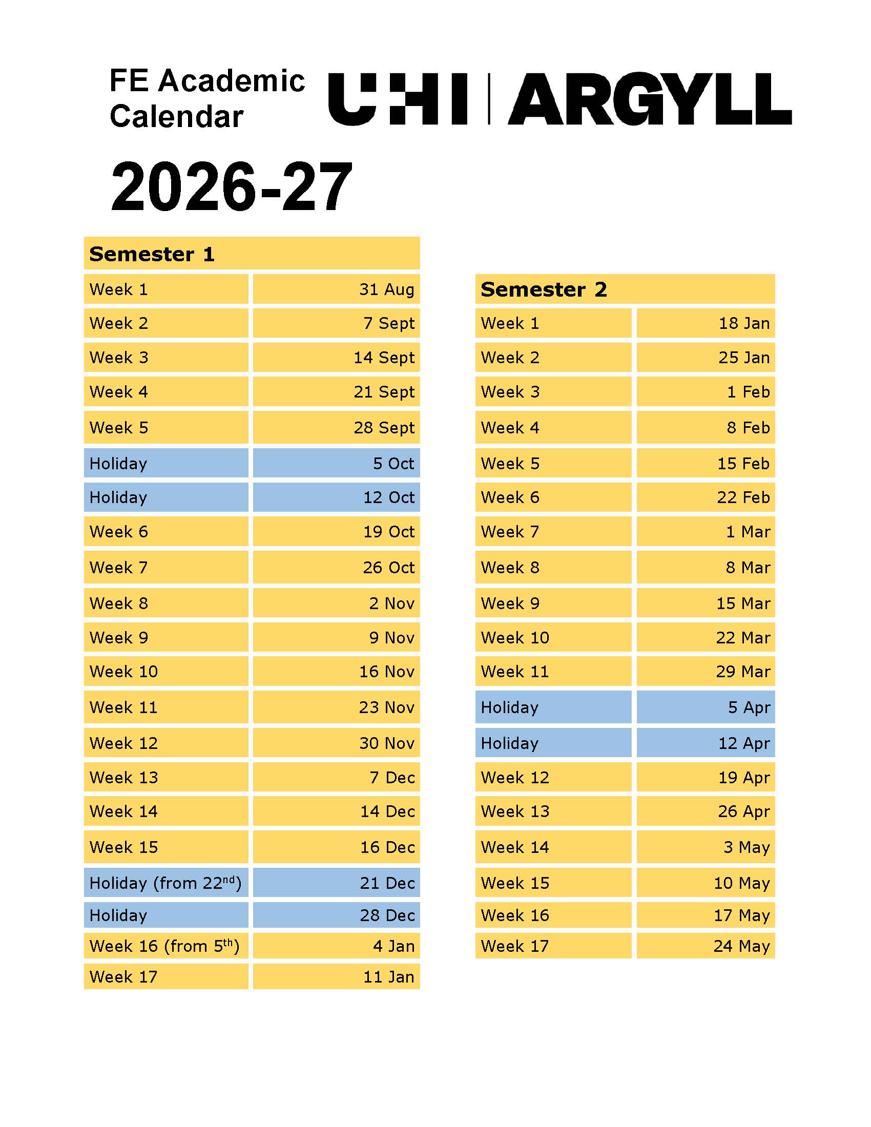 image showing weekly calendar in a table format - download PDF below