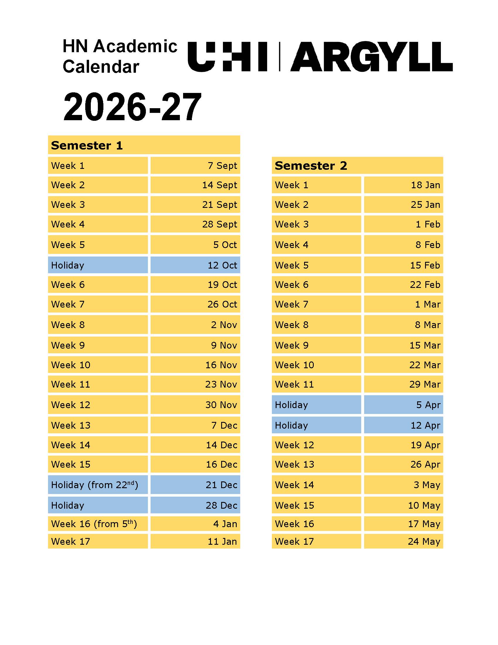 image showing weekly calendar in a table format - download PDF below