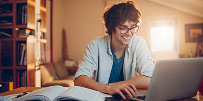 Student at laptop