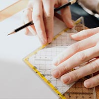 Person using a protractor
